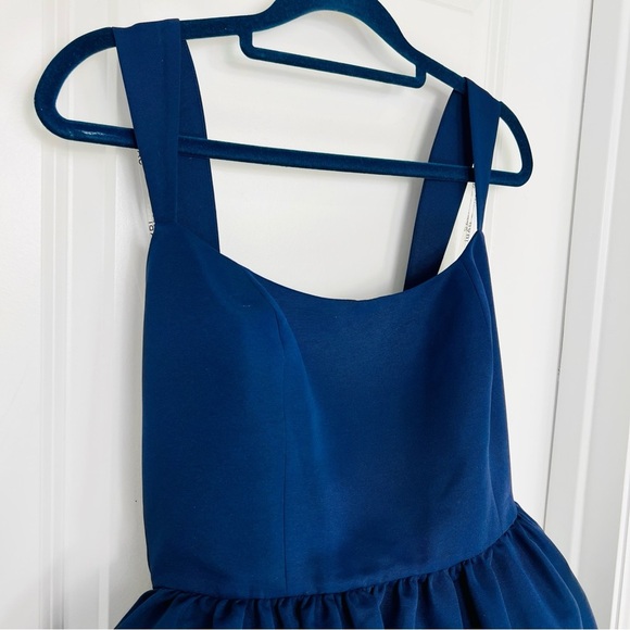 Sachin & Babi Blaine Mini Dress Navy Bow Train Cocktail Party Formal 8 M Blue - Picture 5 of 13